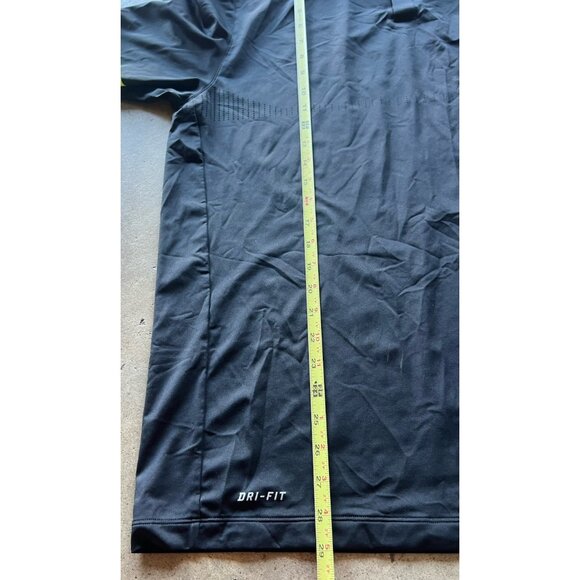 Nike Tiger Woods Polo Men’s Sz Large Black Green Dri Fit Stretch Short Sleeve - Picture 5 of 16